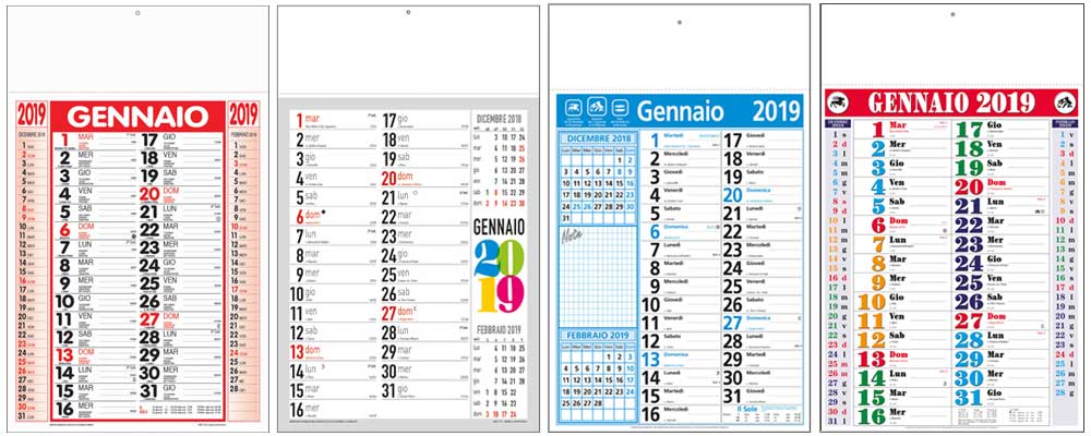 Calendari olandesi personalizzati e neutri