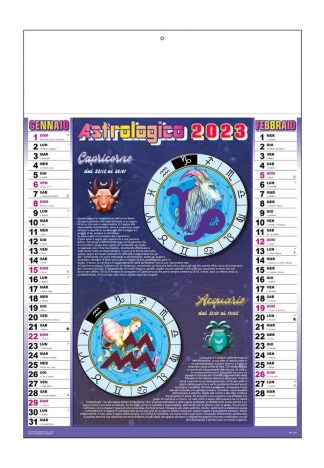 Calendario illustrato astrologico