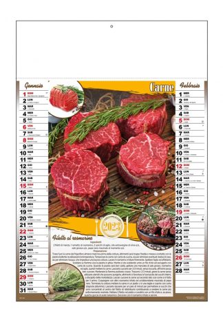 Calendario illustrato carne