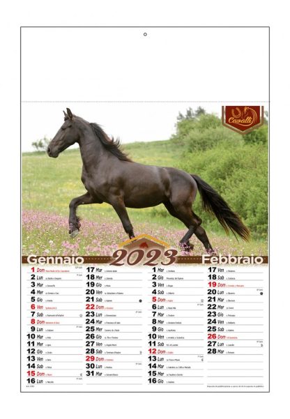 Calendario illustrato cavalli