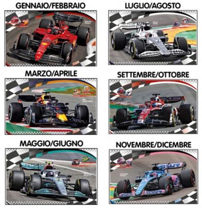 Calendario illustrato Formula Uno 2023