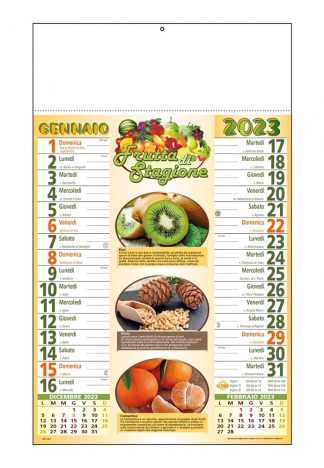 Calendario illustrato Frutta
