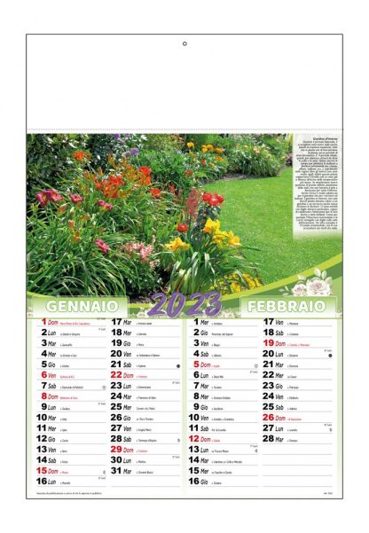 Calendario illustrato giardini