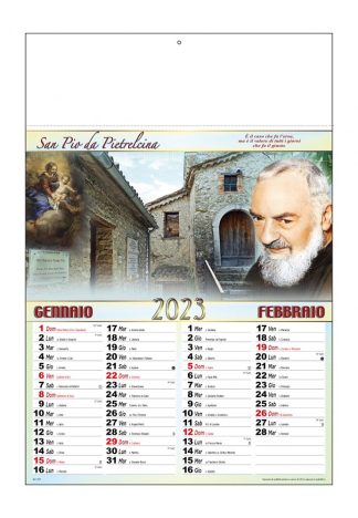 Calendario illustrato Padre Pio