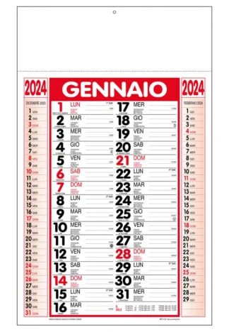 Calendario olandese 2024 personalizzato o neutro - C1290A