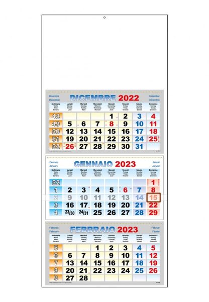 Calendario trittico cucito personalizzato o neutro 2024 C3461