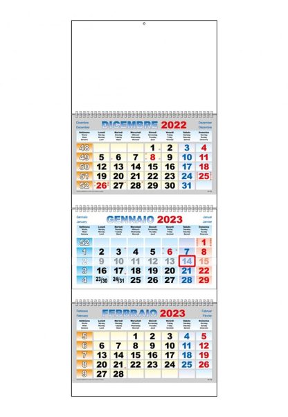 Calendario trittico personalizzato o neutro per aziende 2023 C3451